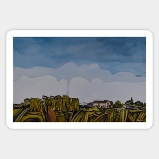 Cooling Castle Village Countryside Landscape Sticker